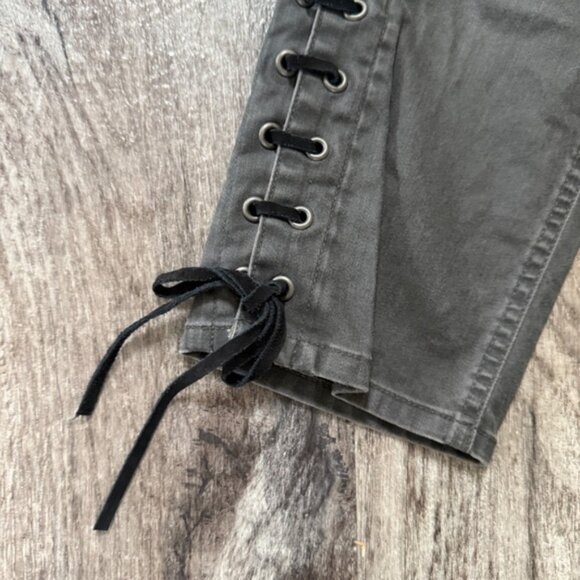 ISABEL MARANT Lace Up Coated Piping Jeans 40 / 8 - Picture 3 of 5